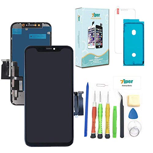 Premium Screen Replacement Compatible with iPhone XR Screen Replacement 6.1 inch (Model A1984, A2105, A2106, A2108) Touch Screen Display digitizer Repair kit Assembly with Complete Repair Tools