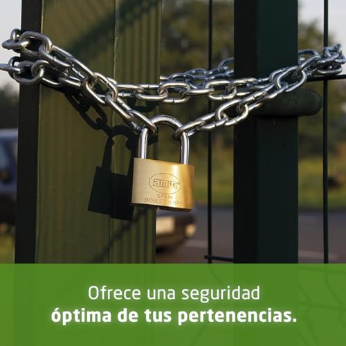 Miniatura 4 de Amig - Candado De Seguridad - Incluye 2 Llaves - Arco Largo - Latón Y Arco De Acero Tratado - Para Taquillas De Gimnasio, Puertas, Armarios, Maletas, Mochilas - Doble Cierre - Ancho: 25 Mm