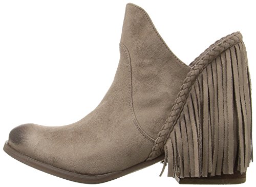 Not Rated Women's Western Cowgirl Casual Faux Suede Round Toe Fringe Braxton Booties Ankle Boot, Taupe, 8 #TOP7