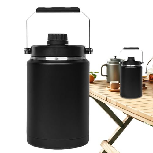 Cubo de Hielo con Aislamiento Térmico - Cubo Enfriador De Vino Acero Inoxidable | Bañera Refrescante para Champán Bebidas Picnics Barbacoas Acampadas Eventos Profesionales Comidas Al Aire