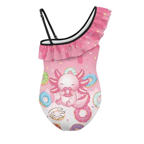 One Piece Swimsuit for Teen Trendy Summer One-Shoulder Bathing Suits Lightweight Ruffle Swimwear for Girls3