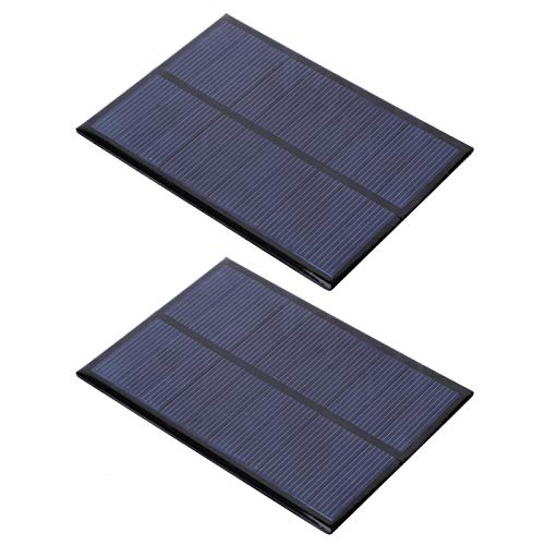 Telituny 2Pcs Mini Panneau Solaire Module d'alimentation Batterie Polysilicium Fournitures Industrielles 5V 500MA