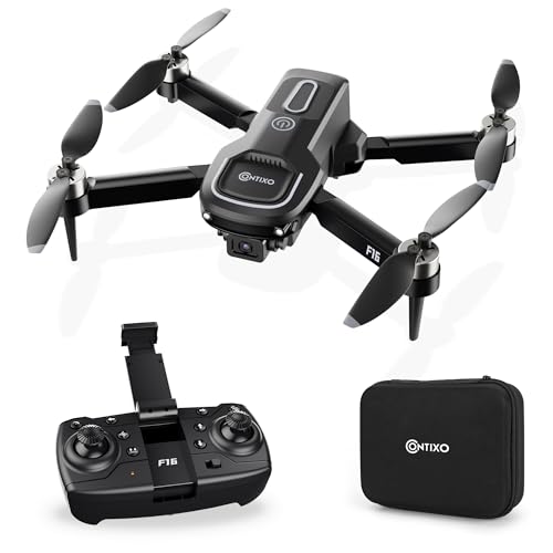 Contixo F16 Camera Drone For Kids, 360° Flip Brushless Motor 2.4G RC Quadcopter Foldable Gesture...