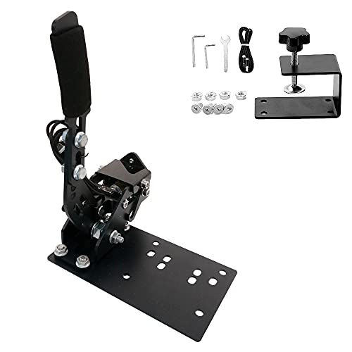 Marada PC Handbrake 14Bit USB Corridor Sensor with Clamp & Multi-Gap Adapter Plate Solely PC Home windows Techniques are Supported（Black）