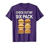 Check Out My Six Pack Burger T-Shirt Funny Cheeseburger T-Shirt
