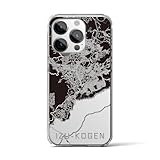 【伊豆高原】地図柄iPhoneケース（クリアタイプ）モノトーン・iPhone 14 Pro 用