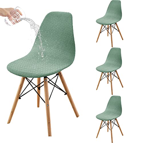 HAOYONG Waterproof Shell Chair Covers,Jacquard Dining Room Chair Slipcover Set
