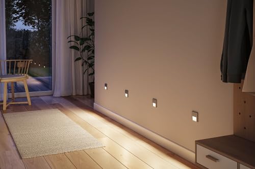 Encastré mural LED Tsaro Paulmann carré 1W chrome mat 2700K - 6
