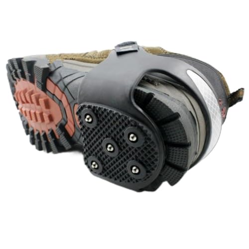 TOPPERFUN 1paare Outdoor Zahn Silikon-eis-spikes Für Schuhe Rutschfeste Crampons Mit Reflektorstreifen Für Bergsteigen Jogging Und Winterwanderungen Schuhgröße