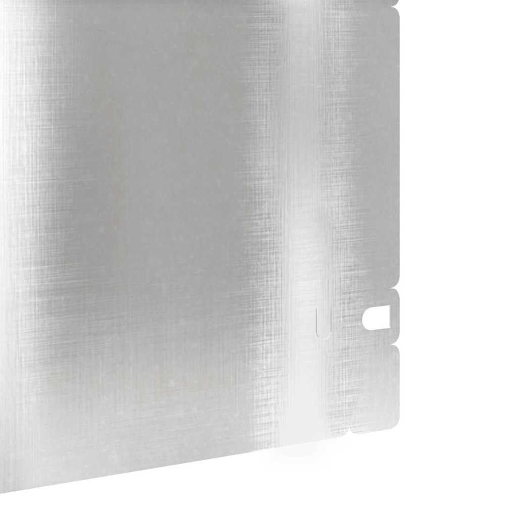 10 x bordes de césped de acero inoxidable plateado 103 x 0,05 x 22 cm, borde de metal para jardín y caminos, robusto borde de césped resistente a la intemperie, moderno borde de corte para