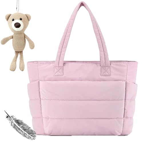 Zynor Tote Bag, Monvielle Tote Bag, Lightweight Puffy Crossbody Bag, Large Capacity for Travel, Work