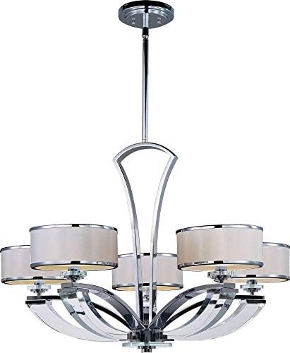 Maxim Lighting 39825BCWTPC Metro-Five Light Chandelier in Modern style-34 Inches Wide by 24 inches high,