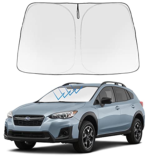 Front Windshield Sun Shade Foldable Sunshade Protector Custom Fit 2023 2022 2021 2020 2019 2018 Subaru Crosstrek, 2.0i Premium Limited Wagon Accessories 2023 Upgrade