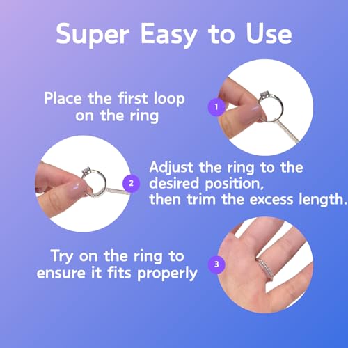 ring size adjuster for loose rings 12 pack  invisible ring guard insert amp spiral resizer kit  comfort fit for womenmen 12 sizes  polishing cloth
