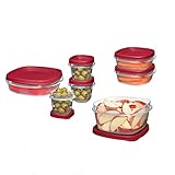 Rubbermaid Easy Find Lids Food Storage-Containers, Racer Red, 18-Piece Set