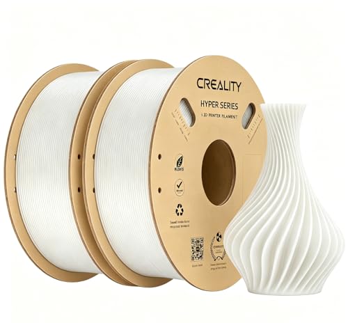 Creality Hyper PLA 3D Printer Filament 1.75mm, 2 Pack 1kg Spool (2.2lbs),High Speed Printing, High Diameter Consistency,