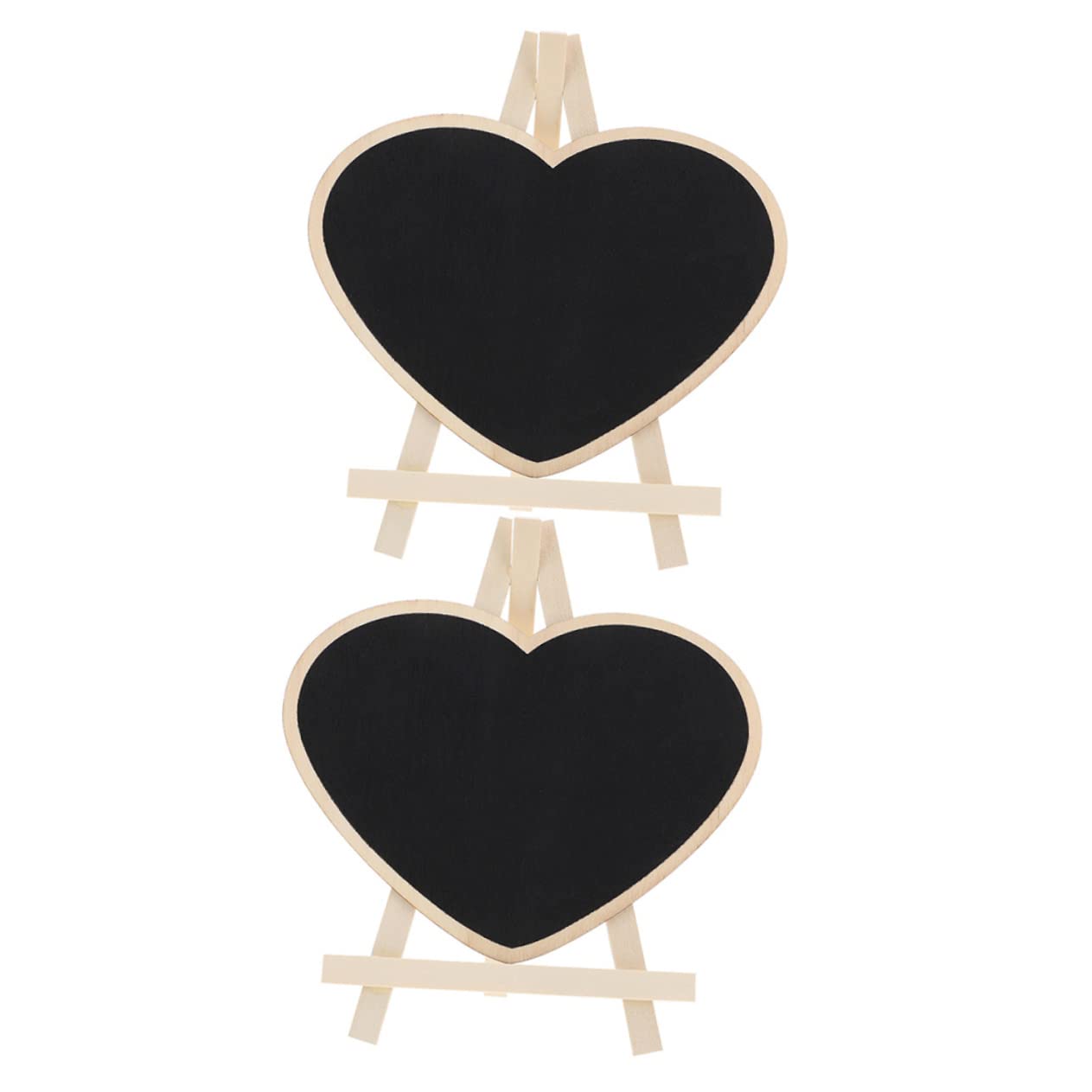 NUOBESTY 8pezzi Piccolo Lavagna Da Tavolo Forma Di Cuore Scrivania Messaggi Personalizzati Lavagna Nera Per Eventi e Decorazioni Domestiche