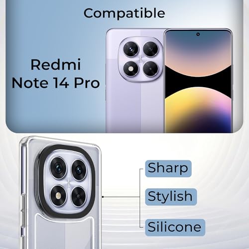Image of A rtistque Ultra Stylish Back Cover Case for Redmi Note 14 Pro 5G | Premium Shockproof TPU | Protective Design | Redmi Note 14 Pro 5G Cover - White
