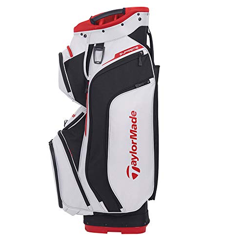 TaylorMade キャディバッグ ホワイト/レッド Amazon | TaylorMade Supreme カートバッグ シルバー ホワイト