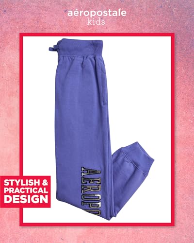 AEROPOSTALE Girls Sweatpants - Soft Fleece Joggers with Drawstring Waist and Pockets - Casual Athletic Pants for Girls (4-16)3