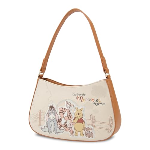 The Bradford Exchange Disney Winnie The Pooh Women's Cream Faux Leather Petite Handbag Adorned With Disney Art (Multicolor)2