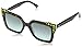 Produktbild FENDI Damen FF 0260/S EQ C9K 52 Sonnenbrille, Weiß (Havanwhite/Green Aqua)