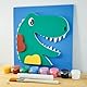 Aladine 3085488 Holzmalerei-Set, Dinosaurier, 3D-Holzbild zum Bemalen, DIY Wanddeko, Malset, Bastelset für Kinder ab 4 Jahren