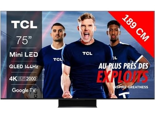 TCL 75C849 TV 75 4K QLED MiniLED 144Hz avec Google TV et système sonore Onkyo 2.1 - vue 2