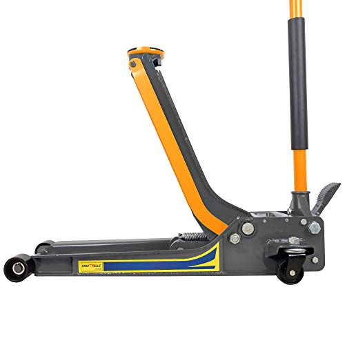 KrafTWelle 5T Profi Rangier-Wagenheber Autoheber flach blau (Einschubtiefe 75 mm, maximale Höhe 620...
