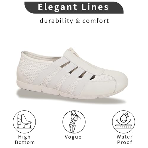 Image of Women's Comfortable Walking Shoes Lightweight Mesh Slip-on Loafers Low Top Casual Fashion Sneaker for Women