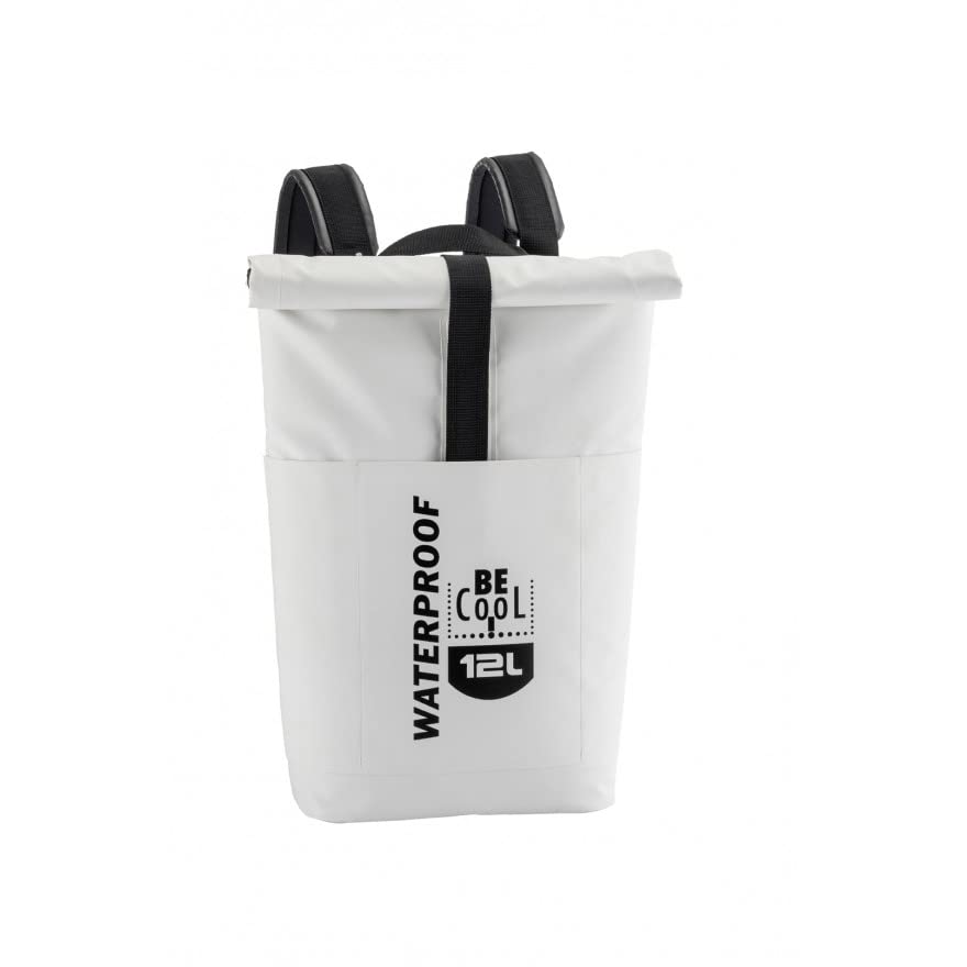 Be Cool Bolsa isotérmica impermeable con aislamiento, en color blanco, para familia, viajes, deportes, moda y compras, 58 x 24 x 12 cm, volumen de 12 L