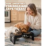 Elevated Dog Bowls for Small Dogs and Cats, Non-Slip Cat Bowls with 2 Thick 5.5" Stainless Steel Dishes, Dog Feeder 2 Heights Adjustable to 2.6"-5.3" - Image 6