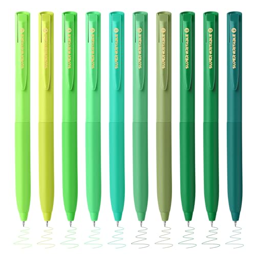 Set de 10 bolígrafos de gel multicolor punta fina 0.5 mm