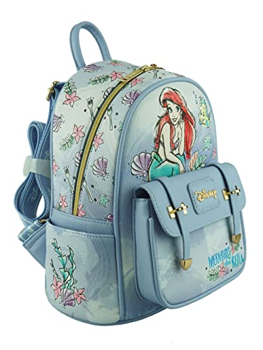 Wondapop Disney The Little Mermaid Ariel 11" Vegan Leather Fashion Mini Backpack3