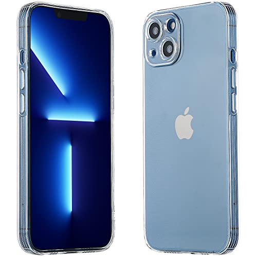 Crystal Clear Kompatibel für iPhone 13 Hülle 2021, Transparente Vergilbungsfrei, Stoßfeste Kratzfeste Schutzhüllen Case, Dünne Handyhüllen für iPhone 13 Cover