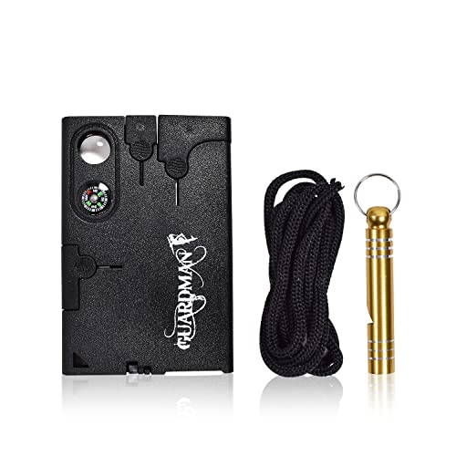 GUARDMAN Credit Card Multitool Upgraded 18 in 1 Survival Multipurpose Wallet Tool Card Knife Fire Starter, Whistle, Compass Dad Gift for Men Fathers Day and Christmas Gift - Image 3
