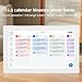 Yunir 15.6 Inch Digital Calendar,Electronic Wall Calendar with Touchscreen, Digital Photo Frame for Family Schedules and Photos (Pure White)