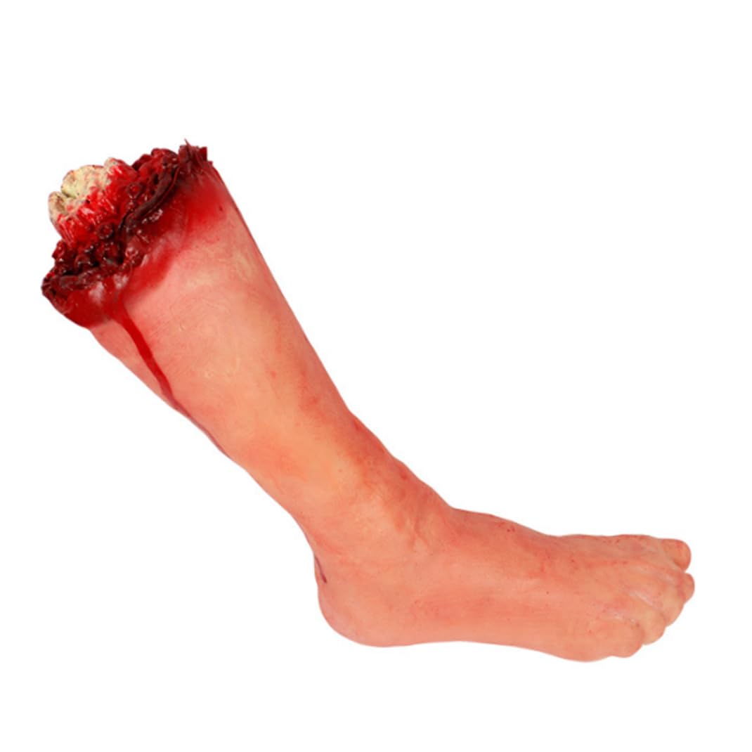 Grtheenumb Realistic Severed Foot Prop Feet| Halloween Scary Bloody Broken Body Parts Festival Party Decoration