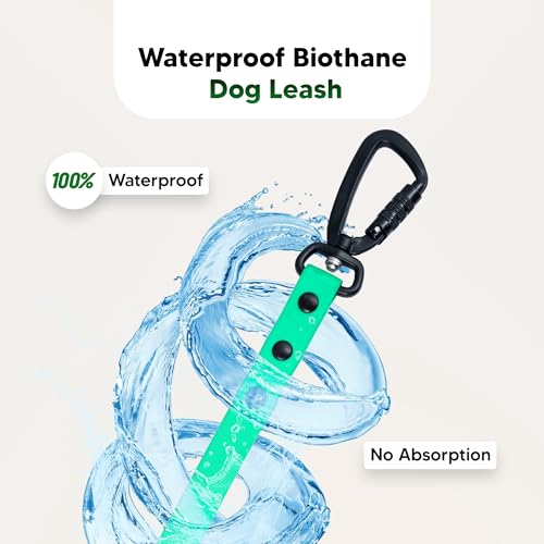 Image of Adil's Biothane Dog Leash - Waterproof Leashes for Dogs, Metal Hook, Adjustable 5ft Length Suitable for Dogs & Puppies, Ideal for Walking, Running & Training (Forest Green)