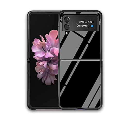 Coque ZFlip4 Samsung Galaxy en verre trempé dégradé noir - Protection rigide élégante