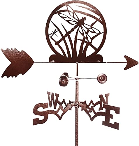 Massagers Weathervane Wind Direction Indicator Creative Sculptures Weathercock Weather Vanes Dragonfly Design Stainless Steel With Anti-Rust Coating For Outdoor Decor Craft #TOP1