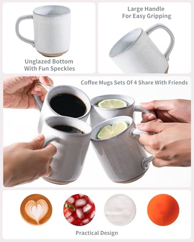 Set de 4 tazas de cerámica para café Hasense 14 oz miniatura 4