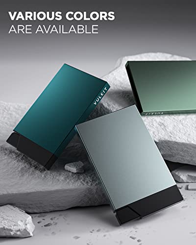 Image of VULKIT Pop up Card Holder Minimalist Credit Card Holder RFID Blocking Slim Metal Card Case for Men or Women, Midnight Green, 4.25 x 2.55 x 0.31 inches, Minimalist