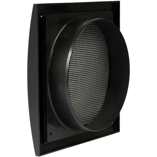 Ø150mm Außenmaß 190 x 190 mm Dunstabzugshaube mit eingebautem Schädlingsschutz, weiß/Grau/Braun/Schwarz, Lüftungsschlitzabdeckung, HVAC-Abluftkanalabdeckung, Auspuffkappe (Ø15 cm, Anthrazit)