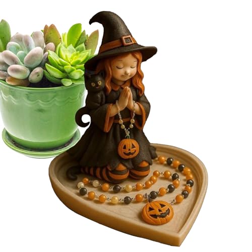 Rosary Holder - de decorativos de 4,7 pulgadas para cuentas y pulseras | Elegante almacenamiento de recuerdos para mujeres regalo de bautismo, organizador de joyas religioso para amigos