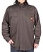 Titicaca FR Uniform Shirt Flame Resistant Men's Cotton 7.5oz Lightweight Long Sleeve Gray Shirt, Large