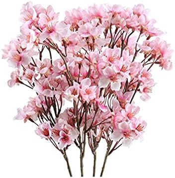 Didiseaon Künstliche Aquarium Pflanzen - Rosa Kirschblüten Baum Set