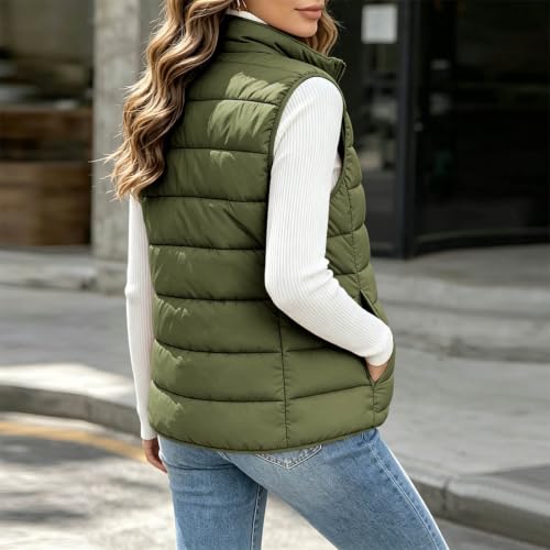 Puffer Vest Women Casual Lightweight Zip Up Sleeveless Quilted Jacket - image 6