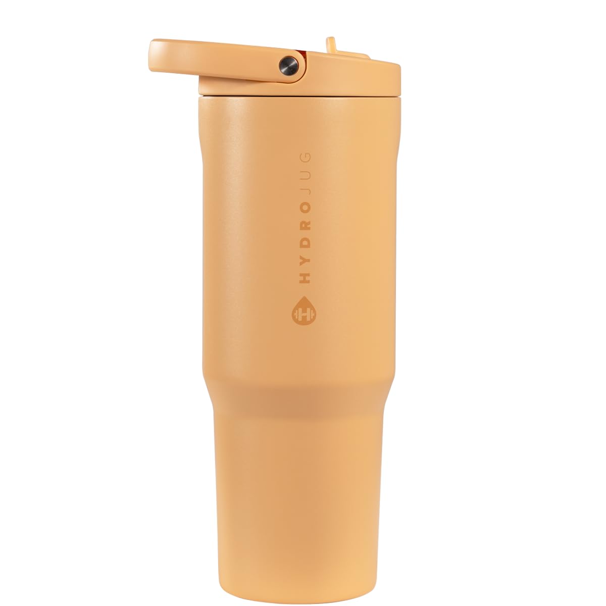 HydroJug Sport - Stainless Steel Tumbler with Straw, Vacuum Insulated, 32oz Leakproof Water Bottle, Ergonomic Design, Reusable, Dishwasher Safe, Rubber Base, Durable for Gym or Outdoors, Marigold — image 1