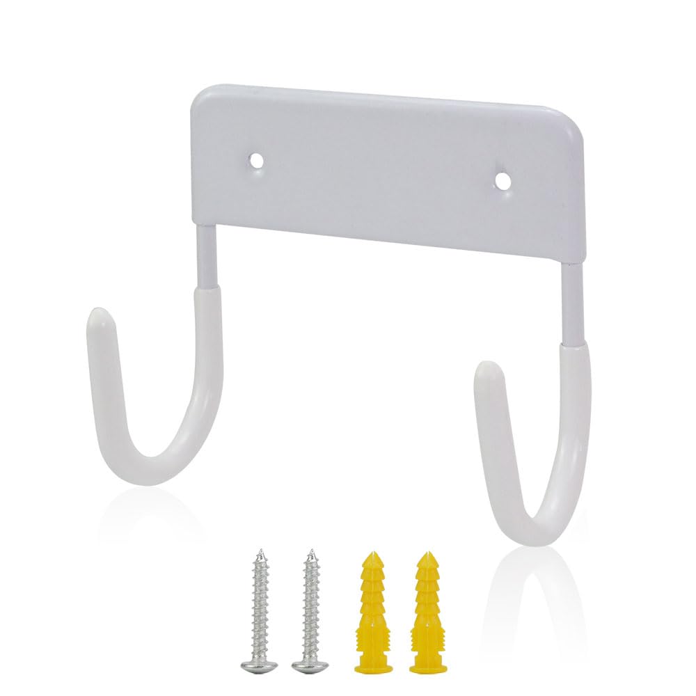 Exclen White Ironing Board Hanger Wall Mount Ironing Board Holder Organizer Wall Rack For Laundry Rooms Storage Rack Hanging Shelf Hanger (White)